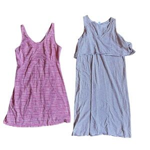 Old Navy Maternity Dresses Sleeveless Striped Comfortable Pullover V Neck Medium